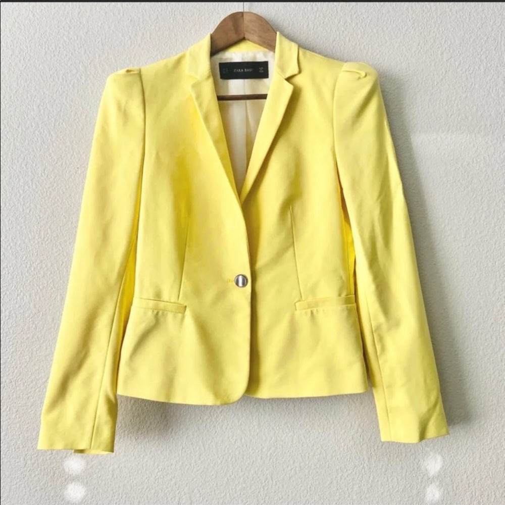 Zara bright yellow blazer